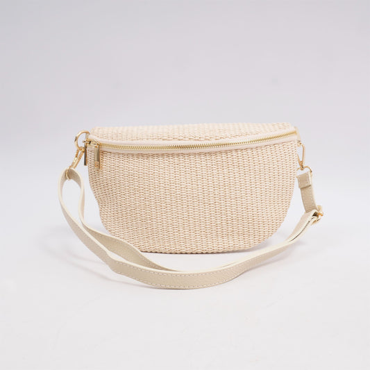 Banane en raphia et cuir 52108