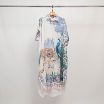 Robe chemise imprimée oversize motifs variés YCM80208-3