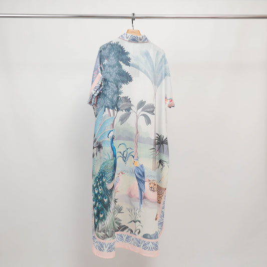 Robe chemise imprimée oversize motifs variés YCM80208-3