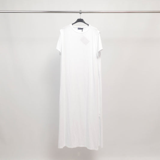 Robe t-shirt longue fendue en jersey doux - TDM20524-3