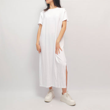 Robe t-shirt longue fendue en jersey doux - TDM20524-3
