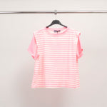 Load image into Gallery viewer, Multicolor striped stretch cotton T-shirt – TDM12124-11