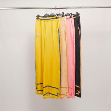 Pantalon fluide bicolore détail cheval brodé – KD9088VS-5