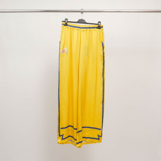 Pantalon fluide bicolore détail cheval brodé – KD9088VS-5