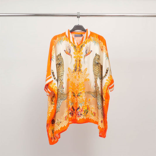 Tunique imprimée jungle en satin fluide – KD8820VS-4