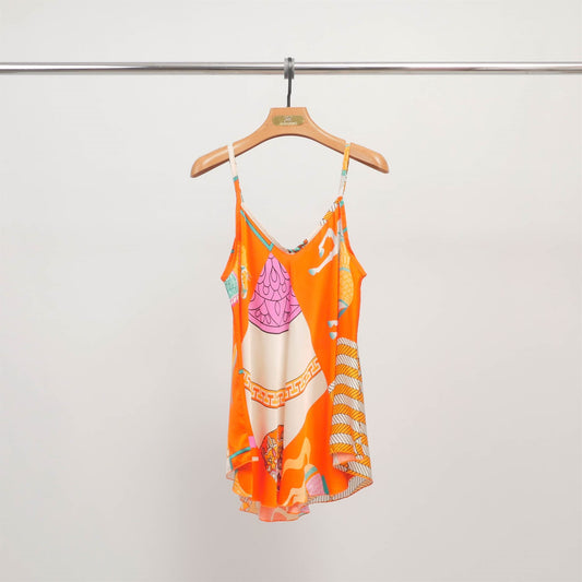 Débardeur imprimé fluide à bretelles KD9173VS