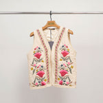 Load image into Gallery viewer, Multicolor embroidered quilted vest KD8918
