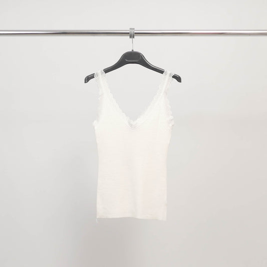 Débardeur col V dentelle extensible SVD8002