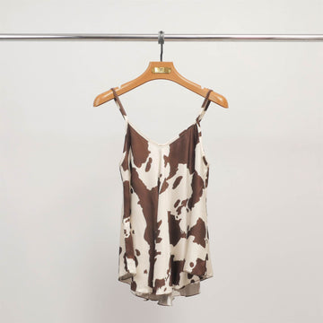 Débardeur imprimé vache fluide KD9173VS-2