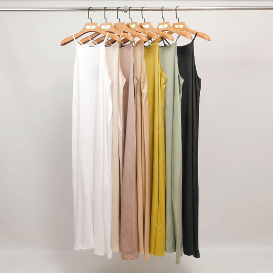 Robe longue en viscose à fines bretelles DB13772VS