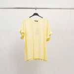 Charger l'image dans la galerie, T-shirt manches volantées en coton stretch CM54449