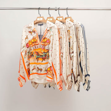 Blouse imprimé manège KD9085VS-6