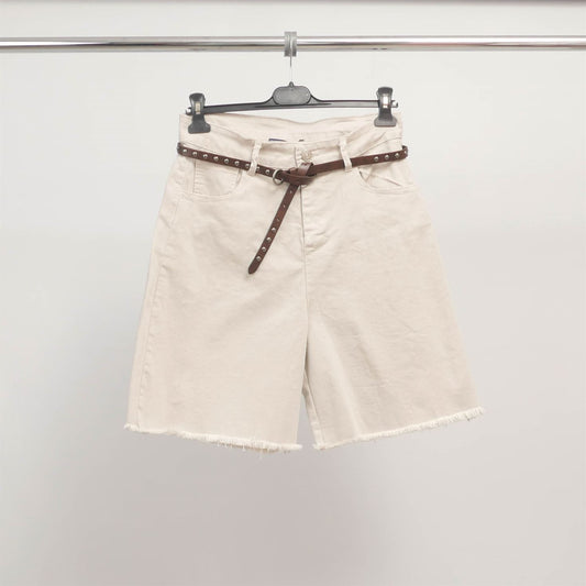 Short bermuda ceinturé à bords francs  CVA825213