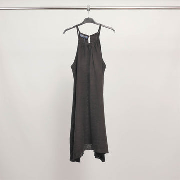 Robe courte en lin à fines bretelles TDMJ1226