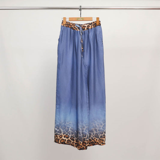 Pantalon fluide imprimé léopard ceinture élastique  KD6637VS-23