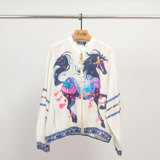 Blouson imprimé cheval coloré taille unique  KD9160VT-9