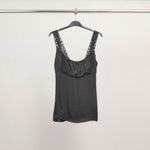 Load image into Gallery viewer, Viscose tank top with lace straps TDM9649