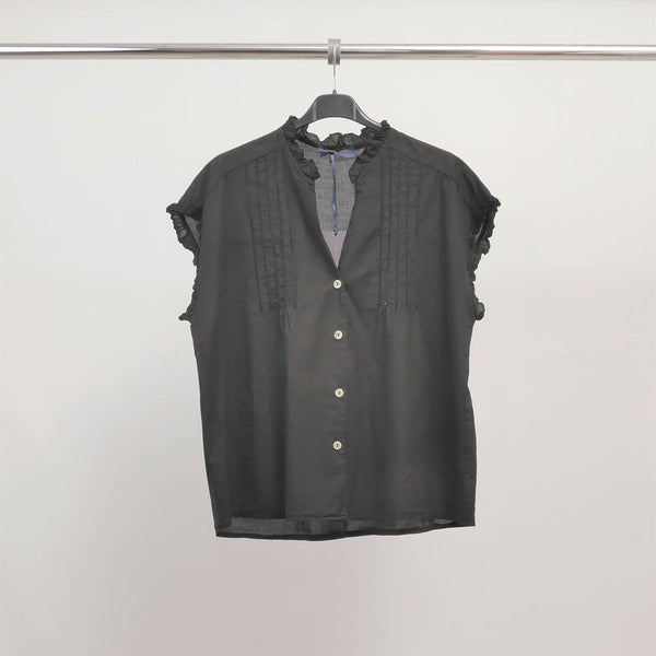 Blouse en coton manches volantées TDM38025
