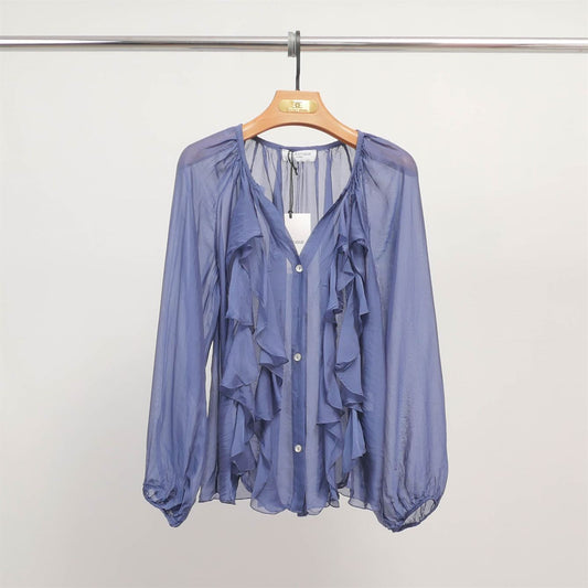 Chemise fluide à volants CFM32233
