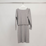 Ensemble Robe Débardeur et Pull Oversize 2-en-1 HYD110