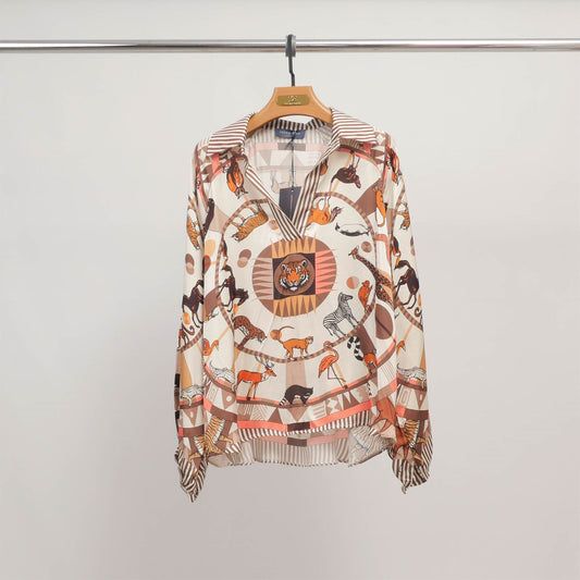 Blouse imprimé jungle KD9085VS-7