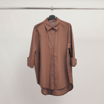 Chemise oversize rayée en coton TDM50320