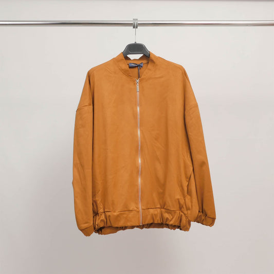 Veste zippée col bomber en suédine TDM09323-9