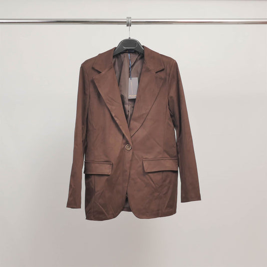 Blazer droit effet suédine TDM55320