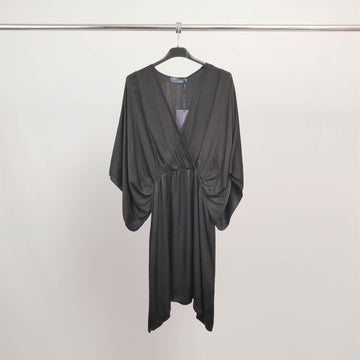 Robe fluide décolletée manches chauve-souris TDM32225VS