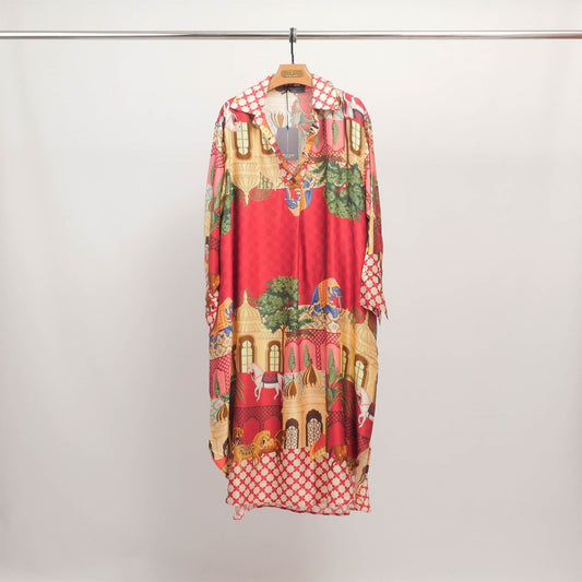 Robe imprimé palais indien fluide KD6120VS-25