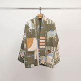 Veste kimono matelassée imprimé cheval KD7280-20
