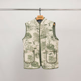 Veste sans manches matelassée imprimé jungle KD7293-2