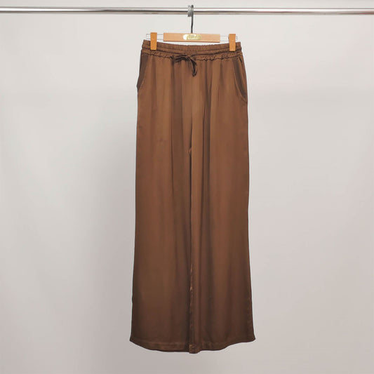 Pantalon fluide en viscose avec lien à nouer DB14570VS