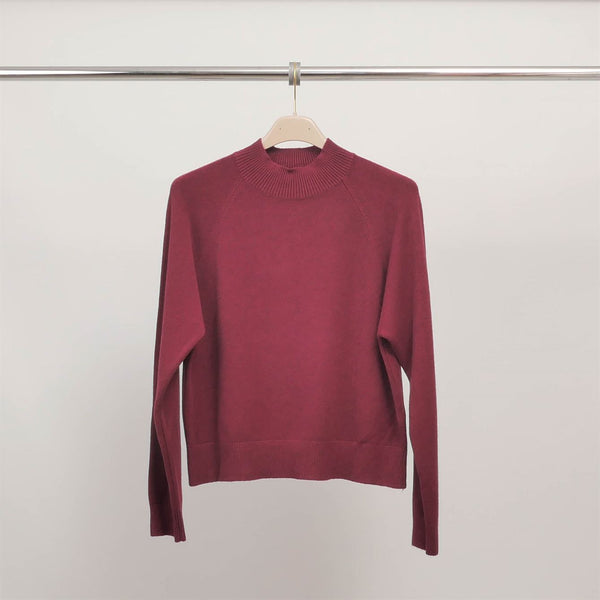 High-neck fine-knit sweater DSY9513