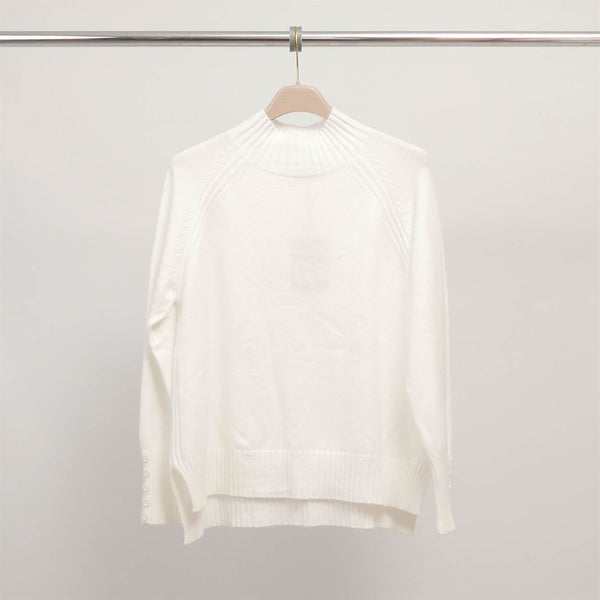 High-neck sweater with side buttons DSY9570