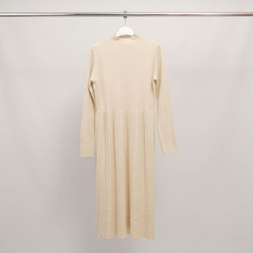 Robe midi col montant en maille plissée HY11226