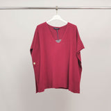 Sleeveless V-neck poncho in soft knit YF67035