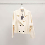 Veste courte croisée à col tailleur HY30760