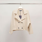 Veste courte croisée à col tailleur HY30760