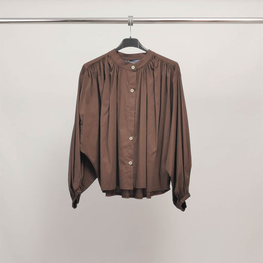 Chemise col mao manches bouffantes TDM06925