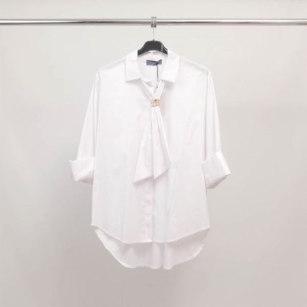 Chemise à nœud bijou manches longues TDM71025