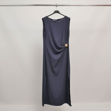 Robe longue drapée détail bijou TDM69225