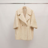 Short faux fur coat with 3/4 sleeves DSY25035