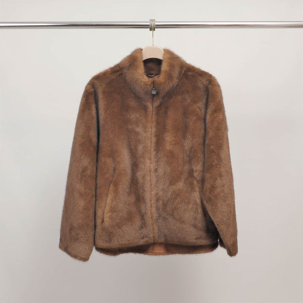 Blouson fausse fourrure col montant zippé DSY25045