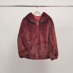Load image into Gallery viewer, Faux fur jacket with zip-up hood DSY25012