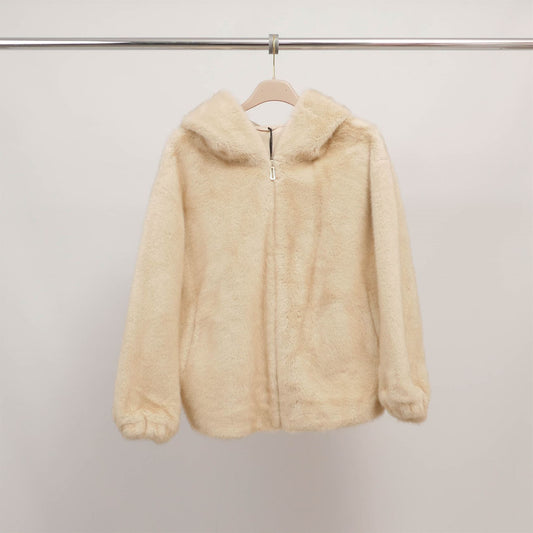 Blouson fausse fourrure capuche zippé DSY25012