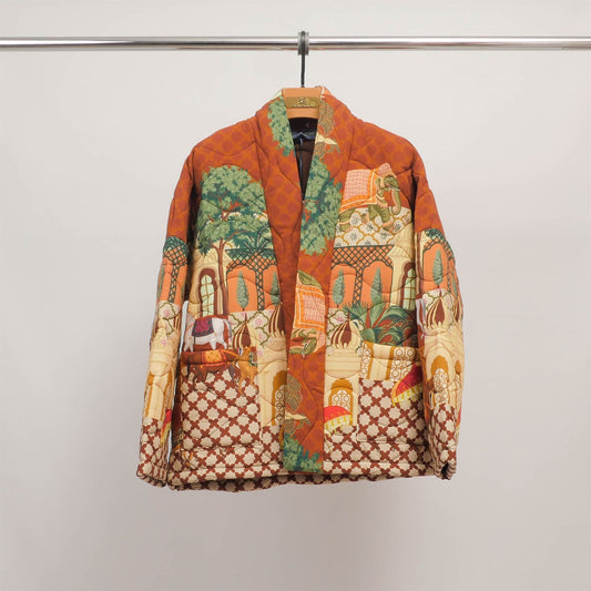 Veste matelassée imprimé palais oriental KD6180