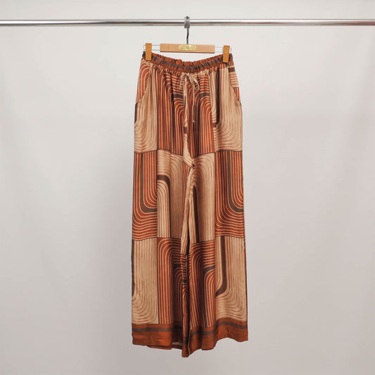 Pantalon fluide imprimé graphique KD6637VS-29