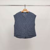 Gilet matelassé sans manches col rond KD8651-3
