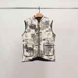 Gilet sans manches imprimé jungle réversible KD9901-2